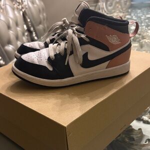 Nike Kids' Black and Brown High-Top Sneakers